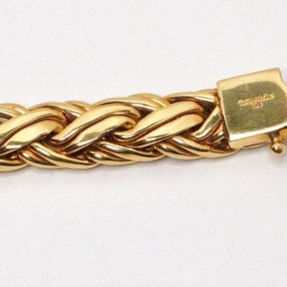 Vintage Tiffany & Co. 18k Yellow Gold Byzantine Bracelet - Picture 3 of 9